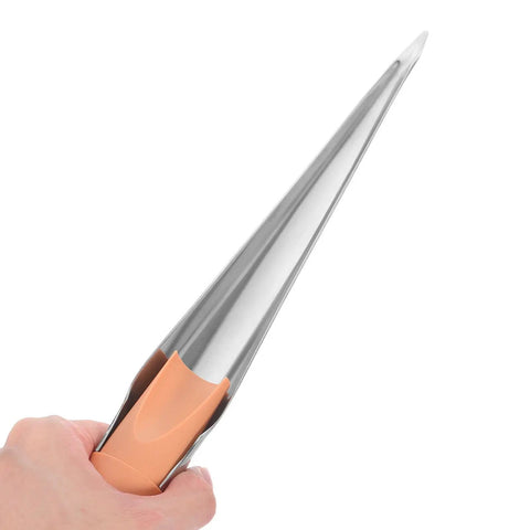 Rugged Heavy Duty Marine Rope Splicing Spike With Ergonomic Handle And Stainless Steel Wire Threading Tool 280mm Long Built For Tough Boat Tasks And Navigation With Sturdy Plastic Grip, stainless steel spike with orange plastic handle