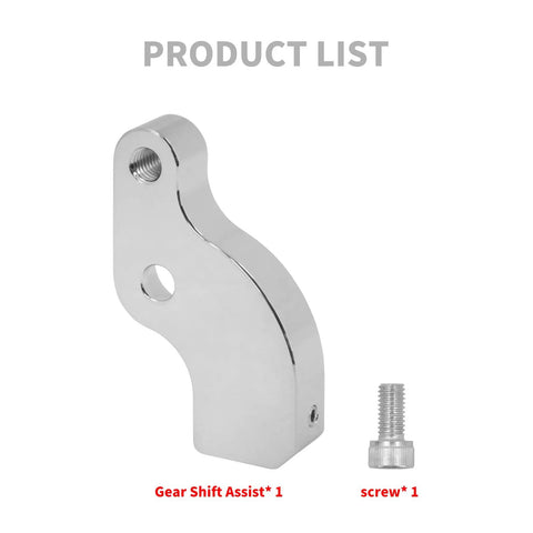 Neutral Gear Shift Assist Kit For 2017 And Later Touring M8 And 2018 And Later Softail M8 Motorcycles with chrome shift lever and screw