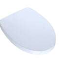 SoftClose Slow Close Elongated Toilet Seat And Lid In Cotton White For Quiet Close Cushioned Rubber Bumpers High Impact Polypropylene