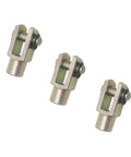 Bronze Tone 5mm Female Thread Metal Y Joint Clevis For Pneumatic Air Cylinders Foot Mounting And Piston Rod Linkage Universal Clevis For Connecting Rods Or Gas Springs 3 Piece Set, three bronze metal clevises