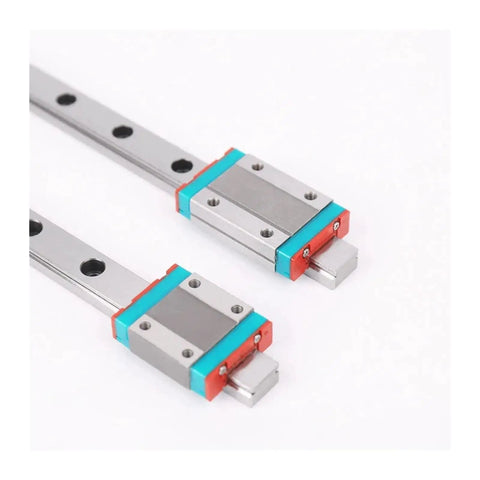 Top Tier Precision MGN7C Miniature Linear Guide Rail Kit with steel slide, pre-drilled holes, designed for smooth motion.