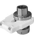 Heavy Duty Tool Holder Clamp For HSK63F Systems In ABS Nylon Blend With Flame Proof Rubber Claw Built For CNC Machining Centers