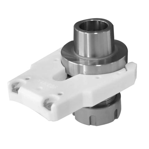 Heavy Duty Tool Holder Clamp For HSK63F Systems In ABS Nylon Blend With Flame Proof Rubber Claw Built For CNC Machining Centers