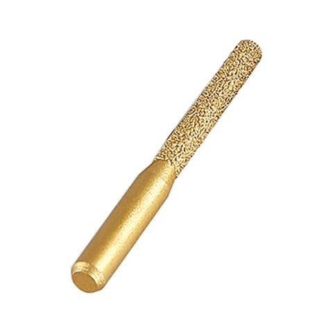 Golden Brazed Metal Router Bit For Marble Stone Grinders engineered to chip edges and trim surfaces, featuring a straight shank design.