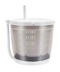 Portable Manual Washing Machine That Doubles As A Tough Compact Spin Dryer Built For College Dorms Or Travel Trailers Without Plugging Into Standard Electrical Outlets, top view of washer with basket.