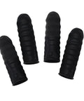 Heavy Duty 1000 Pack Finger Sleeve Protectors Soft Latex Tip Guards Sick Grip For Mechanics Factory Workers Guitar Shredders And Sewing Crew Lightweight Daily Grind Essential in black latex material.
