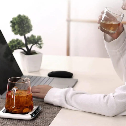 Smart USB Coffee Mug Warmer With Three Temp Settings Keeps Your Daily Brew Nice And Toasted Flat Bottom Heat Pad for office use.