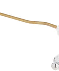 Toilet Trip Lever Replacement In Cotton White With Chrome Plated Finish, side view showing durable white handle and brass lever arm.