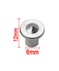 Pro Grade Dowel Alignment Pins Set, 6mm x 12mm steel center dowel, woodworking replacement pin for quick alignment, heavy duty silver