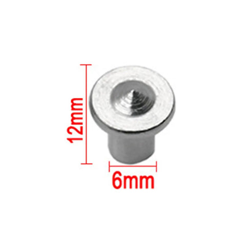 Pro Grade Dowel Alignment Pins Set, 6mm x 12mm steel center dowel, woodworking replacement pin for quick alignment, heavy duty silver