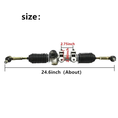 Electric Golf Cart Steering Gear Assembly Kit For Smooth Rides, Sightseeing Car Steering Gear Replacement, shown with dimensions