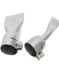 Top Tier 2 Pack Flat Welding Nozzle Tips For Hot Air Gun Stainless Steel Wide Nozzles 20mm and 40mm durable flat design.