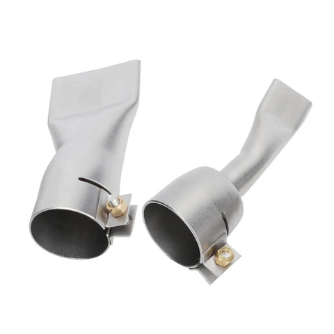 Top Tier 2 Pack Flat Welding Nozzle Tips For Hot Air Gun Stainless Steel Wide Nozzles 20mm and 40mm durable flat design.