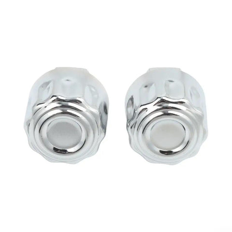 2 Pc Npt Threaded Breather Cap Reducer For Hydraulic Oil Tank With 40 Micron Filtration To Balance Pressure Reduce Overheating Risks Extend Lifespan Built From Rust Resistant Carbon Steel And Aviation Aluminum Alloy For Easy Installation In Harsh, showing two shiny metallic caps.
