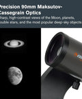 NexStar 90SLT Mak Totally Portable Computerized Telescope With Star Locating featuring 90mm Maksutov-Cassegrain optics