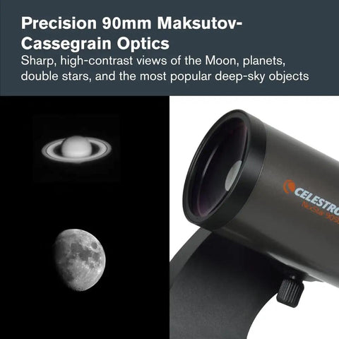 NexStar 90SLT Mak Totally Portable Computerized Telescope With Star Locating featuring 90mm Maksutov-Cassegrain optics