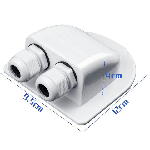 Solar Cable Entry Gland Waterproof Dual Cable Connector Cover For RV Caravan Boat Panels Built Tough ABS Plastic Housing