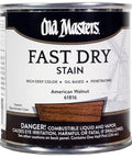 20 Pack Of Half Pint Interior Oil Based Wood Stain American Walnut Delivers Blazing Dry Speed And Killer Color Depth For Each Premium Quality Hardwood Project in a metal can.