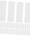 Pro Grade Nylon Hidden Fasteners For Wood Shelves And Cabinets 100 Pack Concealed Furniture Connectors No Sweat Double Head Mounting Hardware, white plastic clips.