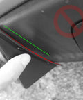 Installation guide showing the Heavy Duty Abs Rear Bumper Lip Diffuser Spoiler For Tesla Cybertruck 2023 To 2026.