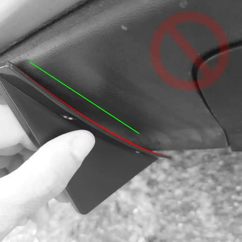 Installation guide showing the Heavy Duty Abs Rear Bumper Lip Diffuser Spoiler For Tesla Cybertruck 2023 To 2026.