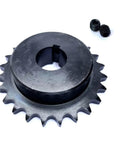 Roller Chain Sprocket B Type 24 Tooth With One Inch Bore Half Inch Pitch And Hardened Teeth In 1045 Steel Rust Resistant Gear