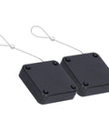 Two Pack Multifunctional Sensor Automatic Door Closer With 800G Pull Strength, black ABS material, close-up view.