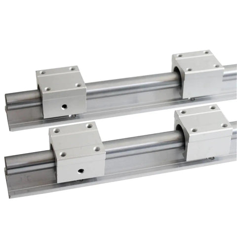 Hardcore Linear Rail Guide Kit With 2 Rails And 4 Blocks 1200mm SBR20, image showing two precision CNC rails with blocks