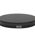 Stunning Smart Electric Turntable Display Stand For Jewelry And Watches Loads Up To 22 Lbs With Smooth Rotating Action Fast Charge USB Power showing side view.