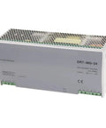 Industrial 24V 40A 960W Switch Mode Power Supply For DIN Rail Systems, High Efficiency DC Power Supply For CNC Lasers, Automation, Robotics, Industrial Grade Rail Mounted Unit For Reliable Continuous Operation silver metal case