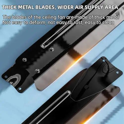 Heavy Duty Six Blade Ceiling Fan Brings No Sweat Cooling Vibes To Any Home Or Garage With Silent Whisper Flow And Rock Solid Everyday Performance You Love, showcasing thick metal blades for durability.