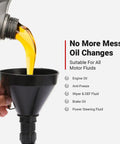 Oil Change Kit With 8 Quart Pan Longneck Funnel And Removable Filter Plus Five Shop Towels For Easy Oil Change Draining Pan Value Set Perfect For Garages And Home DIY Auto Projects Makes Cleanup A Breeze And Keeps Your Tools Organized