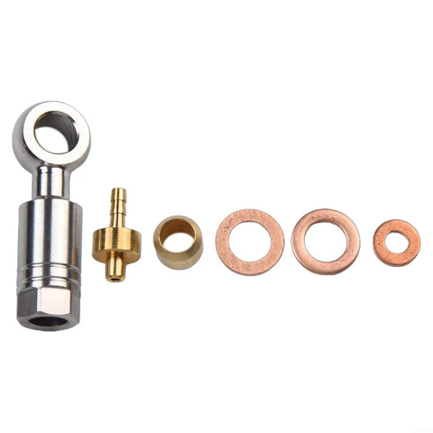Pro Grade Hydraulic Brake Hose Fittings Feature Copper Olive Head Connectors For Tech3 V4 E4 X2 Supermoto Bike, shown with washers