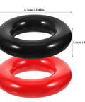Weighted Golf Swing Rings Set For Quick Warm Up And Skill Mastery Portable Training Accessories black and red rings