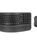 Wireless keyboard and mouse pack with ergonomic design and gel palm rest, for Thunderbolt Dock with Quad 4K Support and 130W Power Delivery.