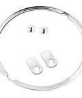 Watch Movement Holder Spacer Ring And Screw Tabs For ETA 2824 2834, 316L Stainless Steel, includes screws and rings close-up.