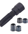 Beefed Up Thread Repair Kit With Reamer And Tap For Damaged Threads, shown with four steel inserts, precise fit and reliable restoration.