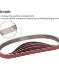Half Inch By Eighteen Inch Aluminum Oxide Sanding Belts Set For Belt Sander With Four Belts Each Of Grits 60 80 120 180 240