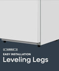 14 Cu Ft Convertible Upright Freezer And Refrigerator In Warm White Panel Featuring Hassle Free Mode Switch Flex Config Layout And Ample Shelving For Snacks And Beverages with easy installation leveling legs.
