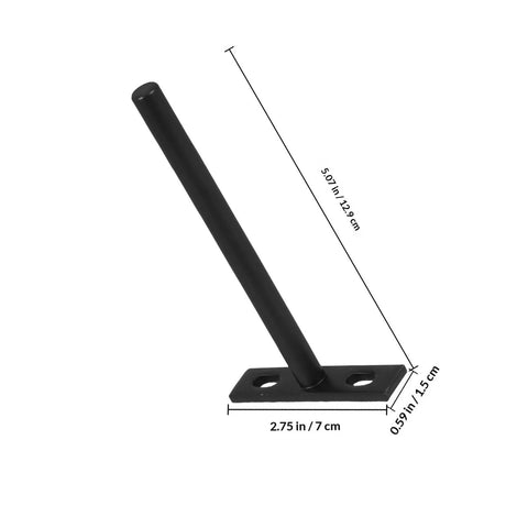Heavy Duty Floating Shelf Brackets Set, T Shaped Iron Black Wall Shelf Supports, 4 Pack, No Fuss Hidden Mounting, Easy Install Hardware For Office, Porch, Kitchen And Home Decor, 5.07 in bracket