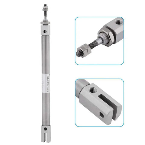 Stainless Steel Ten Millimeter Bore And Hundred Millimeter Stroke Double Acting Pneumatic Air Cylinder for Mini Automation Projects