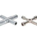 4 Way Sillcock Water Key And 4 End Utility Key Set Stainless Steel Faucet Valve Wrench Kit For Opening Valves Faucets Cabinets And Spigots