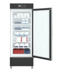 No Sweat Upright Medical Freezer With Twenty Seven Inch Width And Eleven Cubic Feet Storage Space Seven Organized Drawers view with open door.
