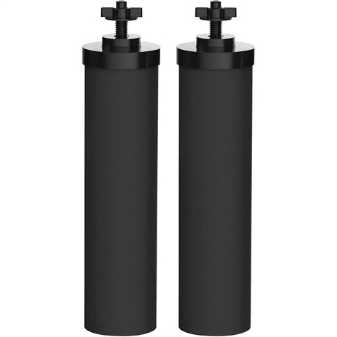 Premium Black Water Filter Element Cartridge For Berkey Countertop Purification System With Dope Coconut Activated Carbon Filtration Comparable To BB9 Two Filter Set For Cleaner Water And Great Taste