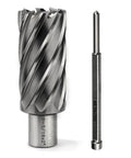 Oscarbide annular cutter 1-3/16 in dia with 3/4 in Weldon shank and 2 in cutting depth, mag drill bit with pilot pin