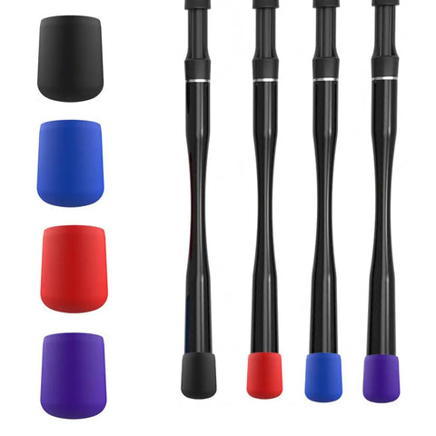 4Pcs Silicone Fishing Rod Butt Caps For Rod End Protection Diameter 0.87 Inch And 22mm Cushioned End Caps That Absorb Shock And Prevent Scratches On Rods Or Boats Heavy Duty Rod Butt Protectors For Tackle Gear, black set