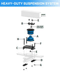 Heavy Duty Front Suspension Helper Springs For 2008 To 2021 Ford F-53 Chassis Upgrade For Smoother Rides Easy Bolt On Install
