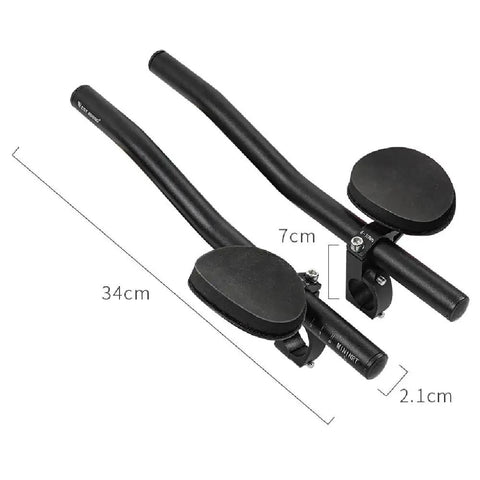 All Day Grip Aero Bar Foam Pad for MTB and Road Bikes boosts grip and control with ergonomic handlebar, 34cm long, black.