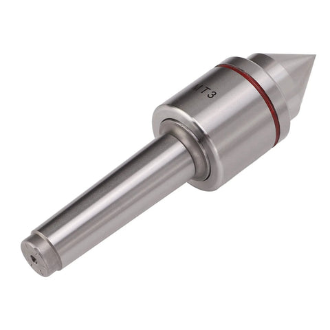 Stainless steel MT3 live tailstock center with 60-degree tip for wood and metal lathes