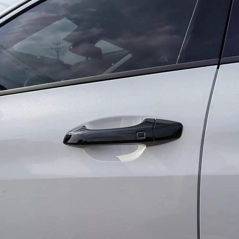 Glossy Black Exterior Door Handle Cover Trim For Kia K5 2020 2021 2022 2023 2024 2025 With Smart Keyhole Easy Install ABS Plastic on vehicle